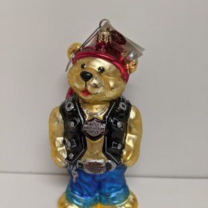 Harley Davidson Christopher Radko Bear Ornament